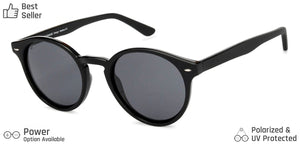 Black Round Full Rim Unisex Sunglasses by Vincent Chase Polarized-131321