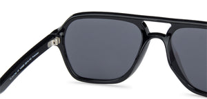 Black Geometric Full Rim Unisex Sunglasses by Vincent Chase Polarized-203728