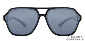 Black Geometric Full Rim Unisex Sunglasses by Vincent Chase Polarized-203728