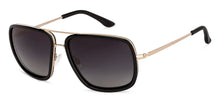 Load image into Gallery viewer, Gold Square Full Rim Unisex Sunglasses by Vincent Chase Polarized-202871