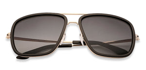 Gold Square Full Rim Unisex Sunglasses by Vincent Chase Polarized-138531