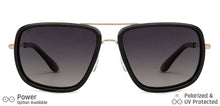 Load image into Gallery viewer, Gold Square Full Rim Unisex Sunglasses by Vincent Chase Polarized-138531