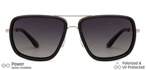 Gold Square Full Rim Unisex Sunglasses by Vincent Chase Polarized-138531