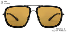 Load image into Gallery viewer, Black Square Full Rim Unisex Sunglasses by Vincent Chase Polarized-146647