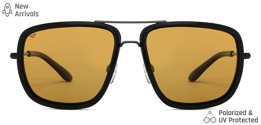 Black Square Full Rim Unisex Sunglasses by Vincent Chase Polarized-146647