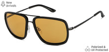 Load image into Gallery viewer, Black Square Full Rim Unisex Sunglasses by Vincent Chase Polarized-146647