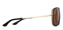 Load image into Gallery viewer, Gold Square Full Rim Unisex Sunglasses by Vincent Chase Polarized-146648