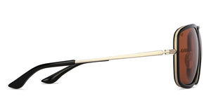 Gold Square Full Rim Unisex Sunglasses by Vincent Chase Polarized-146648