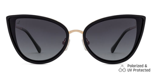 Black Cat Eye Full Rim Women Sunglasses by Vincent Chase Polarized-131386