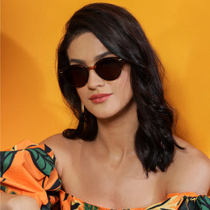 Brown Round Full Rim Unisex Sunglasses by Vincent Chase Online-139500