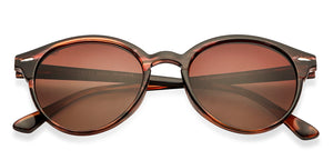 Brown Round Full Rim Unisex Sunglasses by Vincent Chase Online-139500