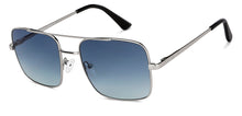 Load image into Gallery viewer, Silver Square Full Rim Extra Wide Unisex Sunglasses by Vincent Chase Polarized-137081