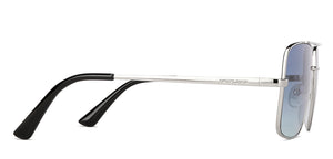 Silver Square Full Rim Extra Wide Unisex Sunglasses by Vincent Chase Polarized-137081