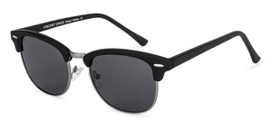 Black Clubmaster Full Rim Wide Unisex Sunglasses by Vincent Chase Polarized-137709