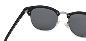 Black Clubmaster Full Rim Wide Unisex Sunglasses by Vincent Chase Polarized-137709