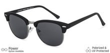 Load image into Gallery viewer, Black Clubmaster Full Rim Wide Unisex Sunglasses by Vincent Chase Polarized-137709