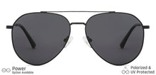 Load image into Gallery viewer, Black Aviator Full Rim Unisex Sunglasses by Vincent Chase Polarized-138378