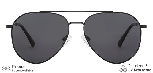 Black Aviator Full Rim Unisex Sunglasses by Vincent Chase Polarized-138378