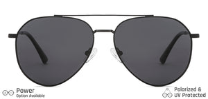 Black Aviator Full Rim Unisex Sunglasses by Vincent Chase Polarized-138378