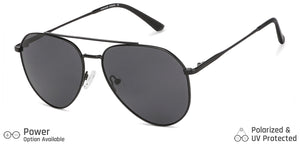 Black Aviator Full Rim Unisex Sunglasses by Vincent Chase Polarized-138378
