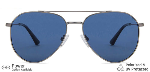 Grey Aviator Full Rim Unisex Sunglasses by Vincent Chase Polarized-138381
