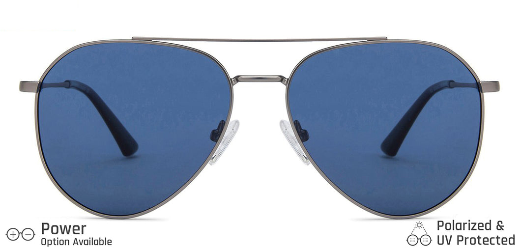 Grey Aviator Full Rim Unisex Sunglasses by Vincent Chase Polarized-138381