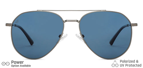 Gunmetal Aviator Full Rim Unisex Sunglasses by Vincent Chase Polarized-149274
