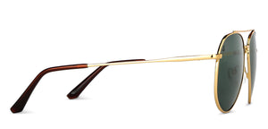 Gold Aviator Full Rim Unisex Sunglasses by Vincent Chase-149275
