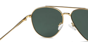 Gold Aviator Full Rim Unisex Sunglasses by Vincent Chase-149275