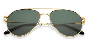 Gold Aviator Full Rim Unisex Sunglasses by Vincent Chase-149275