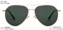 Load image into Gallery viewer, Gold Aviator Full Rim Unisex Sunglasses by Vincent Chase-149275