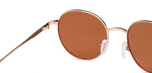 Load image into Gallery viewer, Gold Round Full Rim Unisex Sunglasses by Vincent Chase Polarized-138393