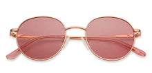 Load image into Gallery viewer, Gold Round Full Rim Medium Unisex Sunglasses by Vincent Chase Polarized-138395