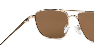 Gold Square Full Rim Unisex Sunglasses by Vincent Chase-149035