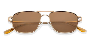 Gold Square Full Rim Unisex Sunglasses by Vincent Chase-149035