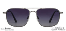 Load image into Gallery viewer, Grey Square Full Rim Unisex Sunglasses by Vincent Chase Polarized-146631