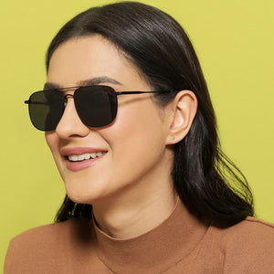 Black Square Full Rim Unisex Sunglasses by Vincent Chase Polarized-138410