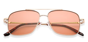 Gold Square Full Rim Unisex Sunglasses by Vincent Chase-148883