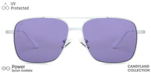 Load image into Gallery viewer, White Square Full Rim Unisex Sunglasses by Vincent Chase-148884