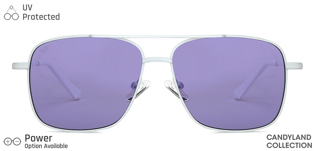 White Square Full Rim Unisex Sunglasses by Vincent Chase-148884