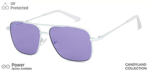 White Square Full Rim Unisex Sunglasses by Vincent Chase-148884