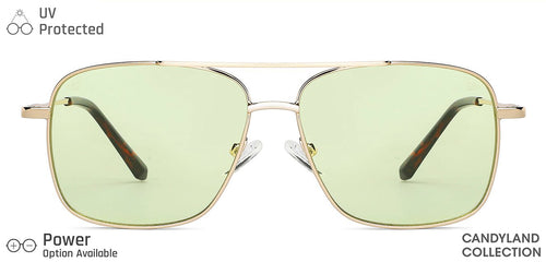 Yellow Square Full Rim Unisex Sunglasses by Vincent Chase-148886