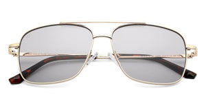 Gold Square Full Rim Unisex Sunglasses by Vincent Chase-148882