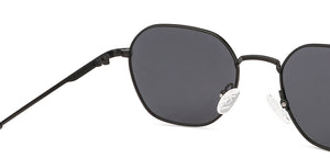 Black Hexagonal Full Rim Medium Unisex Sunglasses by Vincent Chase Polarized-138432