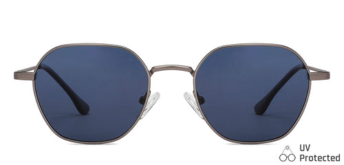 Grey Hexagonal Full Rim Medium Unisex Sunglasses by Vincent Chase Polarized-138435