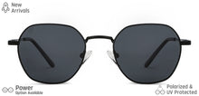 Load image into Gallery viewer, Black Hexagonal Full Rim Unisex Sunglasses by Vincent Chase-149278