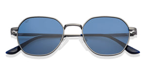 Gunmetal Hexagonal Full Rim Unisex Sunglasses by Vincent Chase Polarized-149280