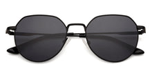 Load image into Gallery viewer, Black Hexagonal Full Rim Unisex Sunglasses by Vincent Chase Polarized-138436