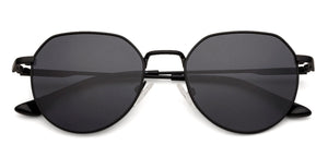 Black Hexagonal Full Rim Unisex Sunglasses by Vincent Chase Polarized-138436