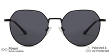 Load image into Gallery viewer, Black Hexagonal Full Rim Unisex Sunglasses by Vincent Chase Polarized-138436